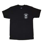 The front of the Mutiny Dive Co Short Sleeve T-Shirt in black and white.