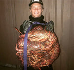 Jake with a massive haul of lobster in his Mutiny Dive Co Lobster Bag! What a smaile!
